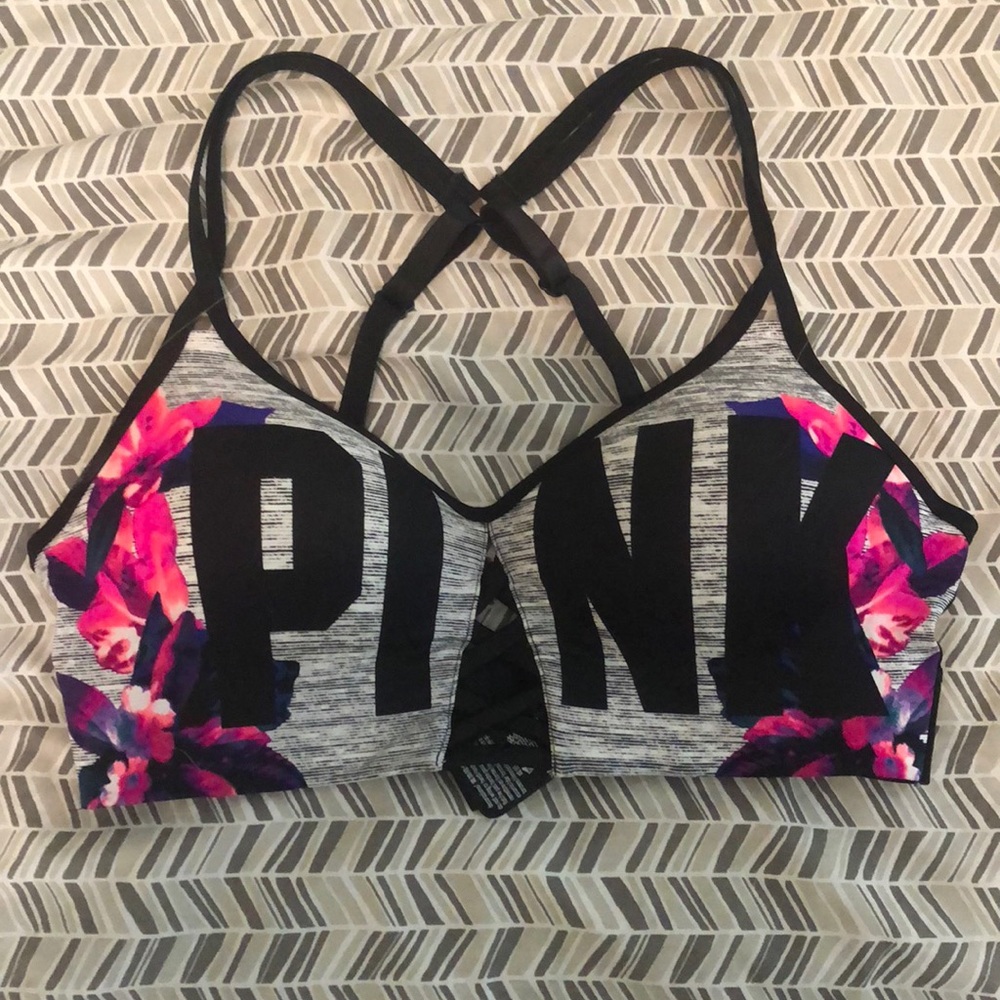 PINK padded sports bra